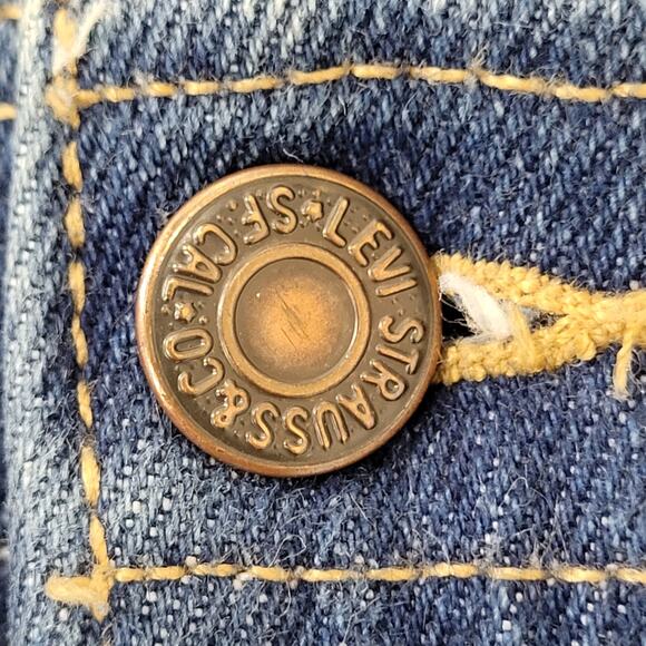 Vintage LEVIS With-A-Skosh Jeans 38x30 Dark-Wash Whiskered - Picture 11 of 16